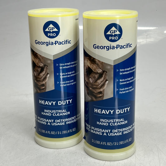GEORGIA PACIFIC (2 PACK) Heavy Duty Industrial Hand Cleaner 101.4 fl oz. BB 07/27