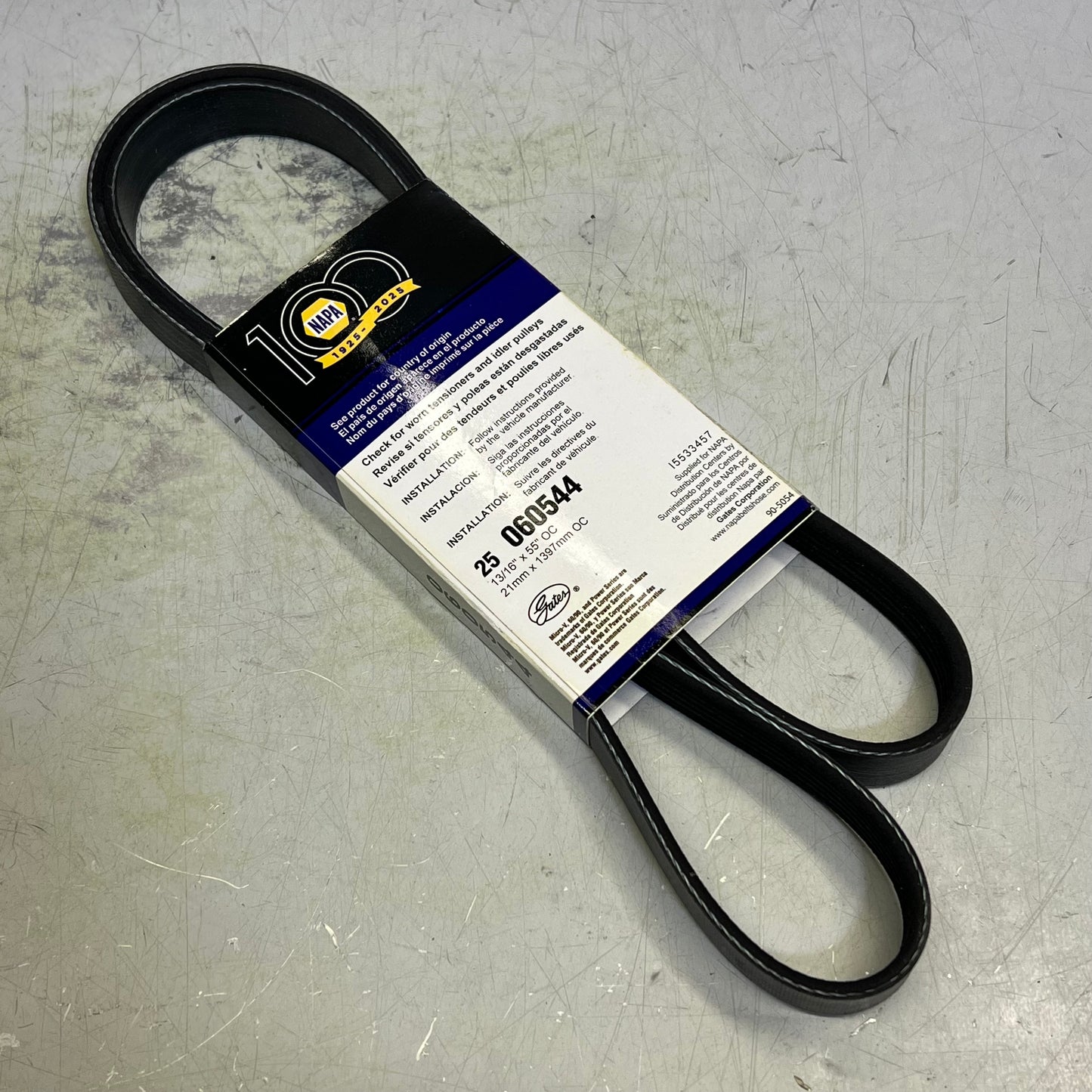 NAPA V-Ribbed Belt For Buick & Chevrolet Models  K06 13/16" x 55" Black 25060544