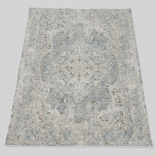 ZA@ VEGA COLLECTION Large Area Rug Low Pile Light Grey Multicolor (New Other)