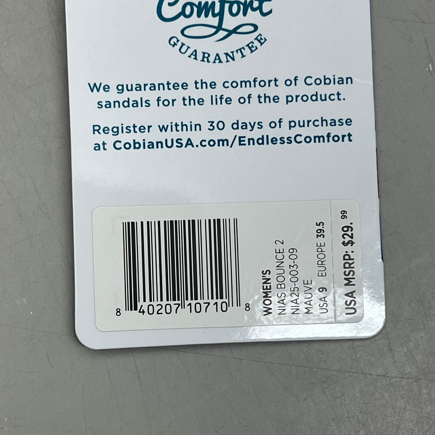 COBIAN Nia's Bounce 2 Sandals Women's Sz 9, EU 39.5 Mauve NIA25-003-9