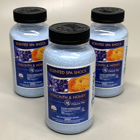 ZA@ OXYGEN SPAS (3 PACK) Scented Spa Shock Chlorine Free Hyacinth & Honey 1.875 lbs A