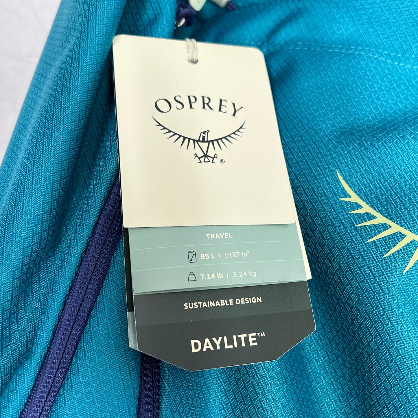 OSPREY Daylite Wheeled Duffel Lightweight 85L Blue Spikemoss/Alkaline 10006125