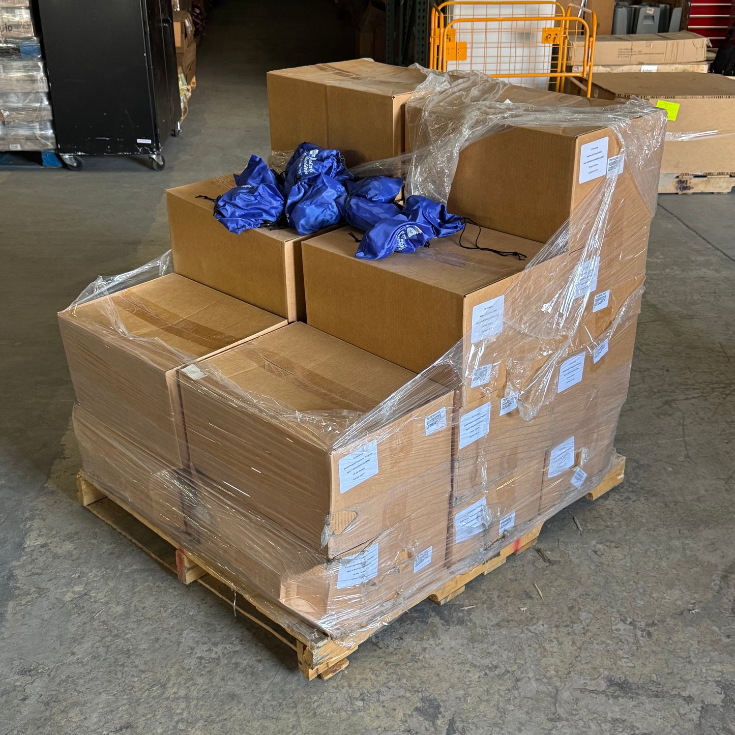 ZA@ Pallet of CanDo Massage Balls One Smooth and One with Spikes and Bag 2.5" Blue (Advertising)