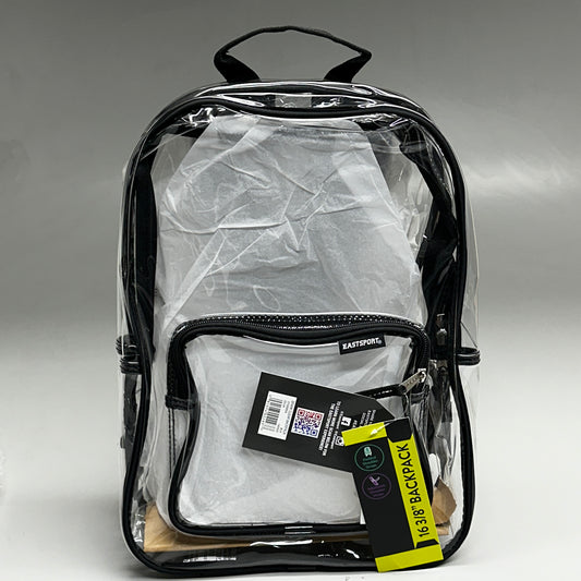 EASTSPORT Spark Clear Backpack 16"x12" Black 190920PW-PLM