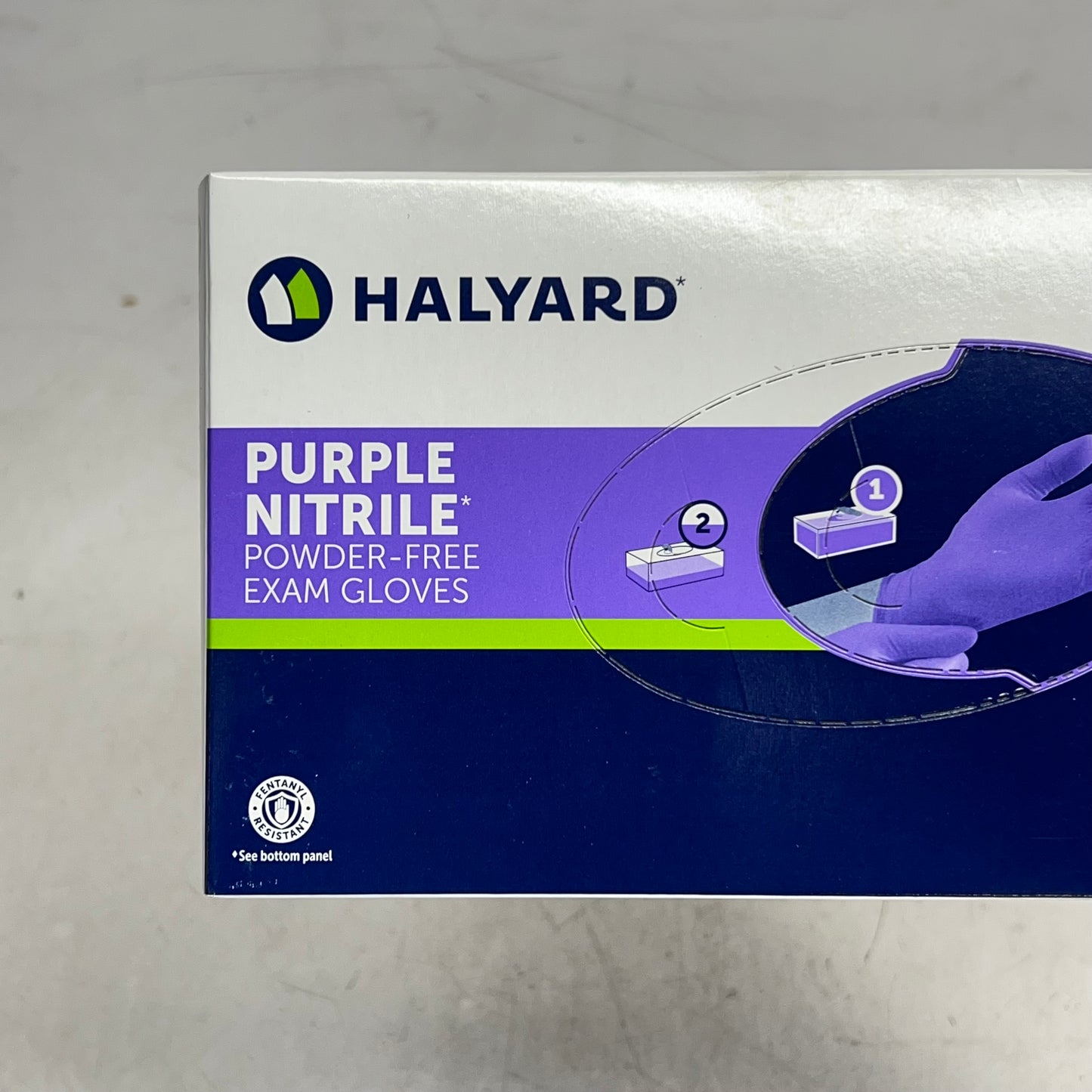 HALYARD (2 PACK, 100 GLOVES EACH) Exam Gloves Unisex Sz M Purple 55082 BB 04/30