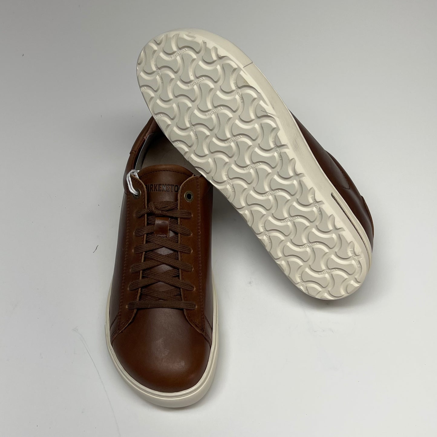 BIRKINSTOCK  Bend Low Leather Lace Up Sneaker Unisex Sz EU 41 Cognac 1026177