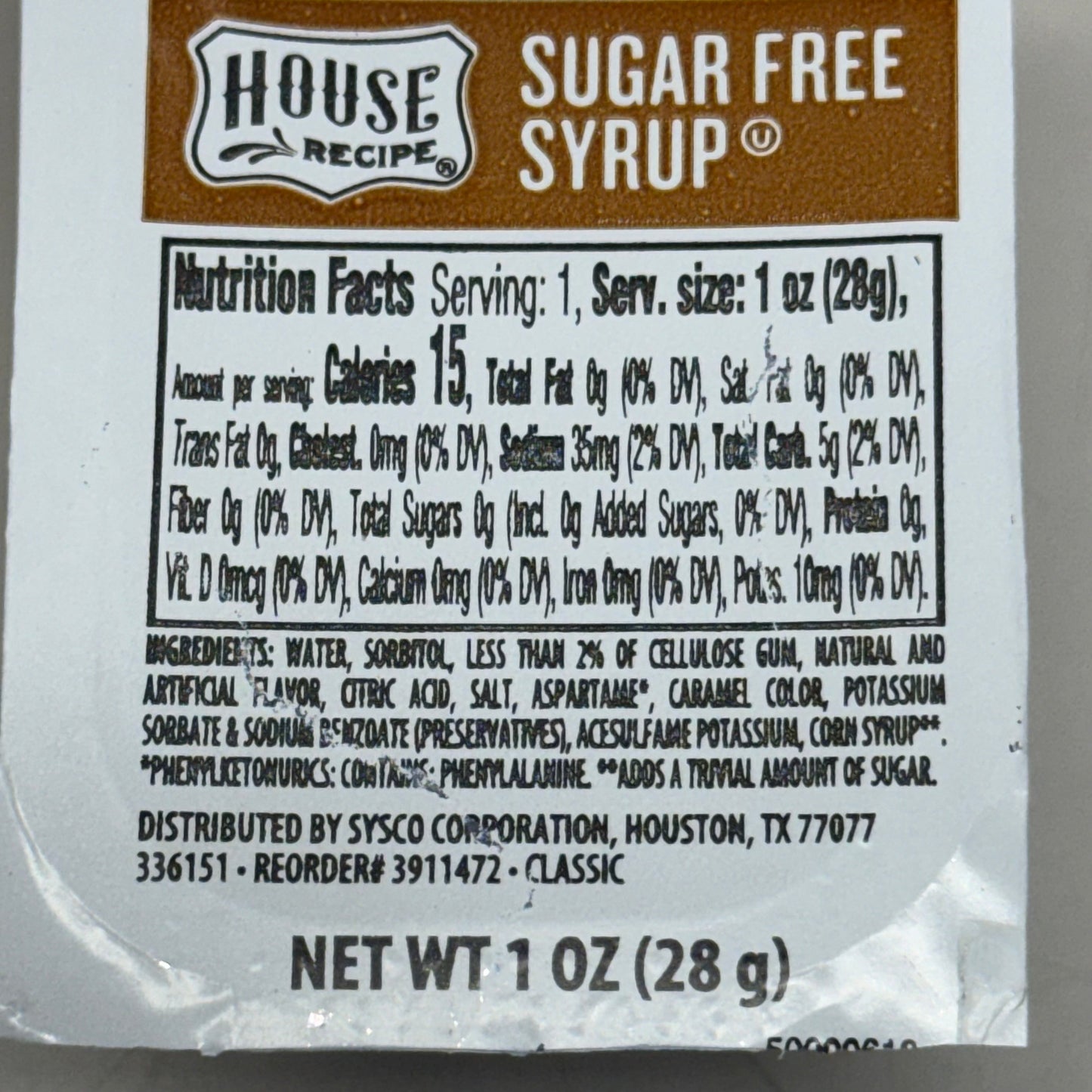 ZA@ HOUSE (200 PACK) Sugar Free Syrup Cups 1oz (New) J