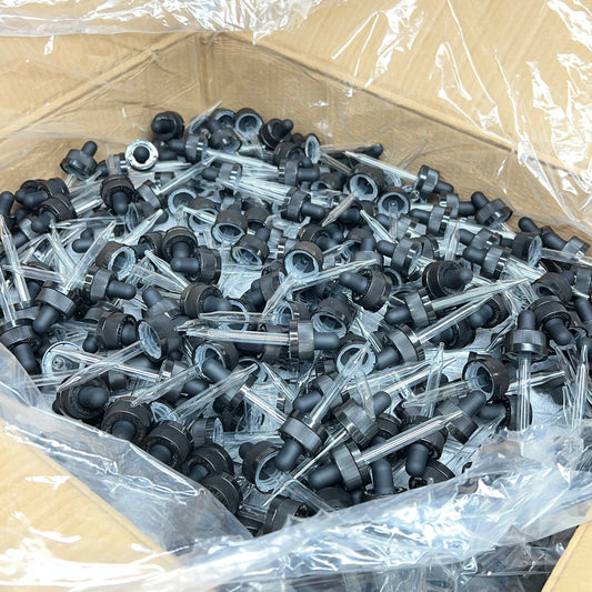ZA@ (1400 PACK) Large Case Plastic Eye Dropper No Graduated  3.5" L Black