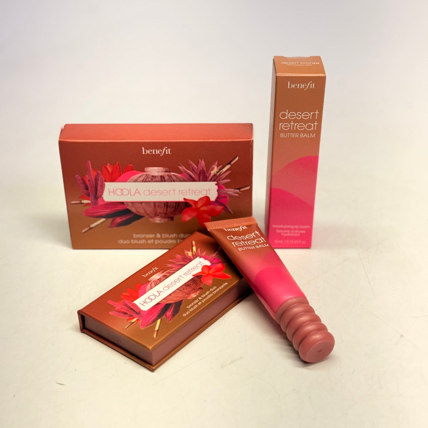 ZA@ BENEFIT Desert Retreat Set Bronzer & Blush 2.5 G, Butter Balm 0.33 Fl Oz  Desert Bronze B