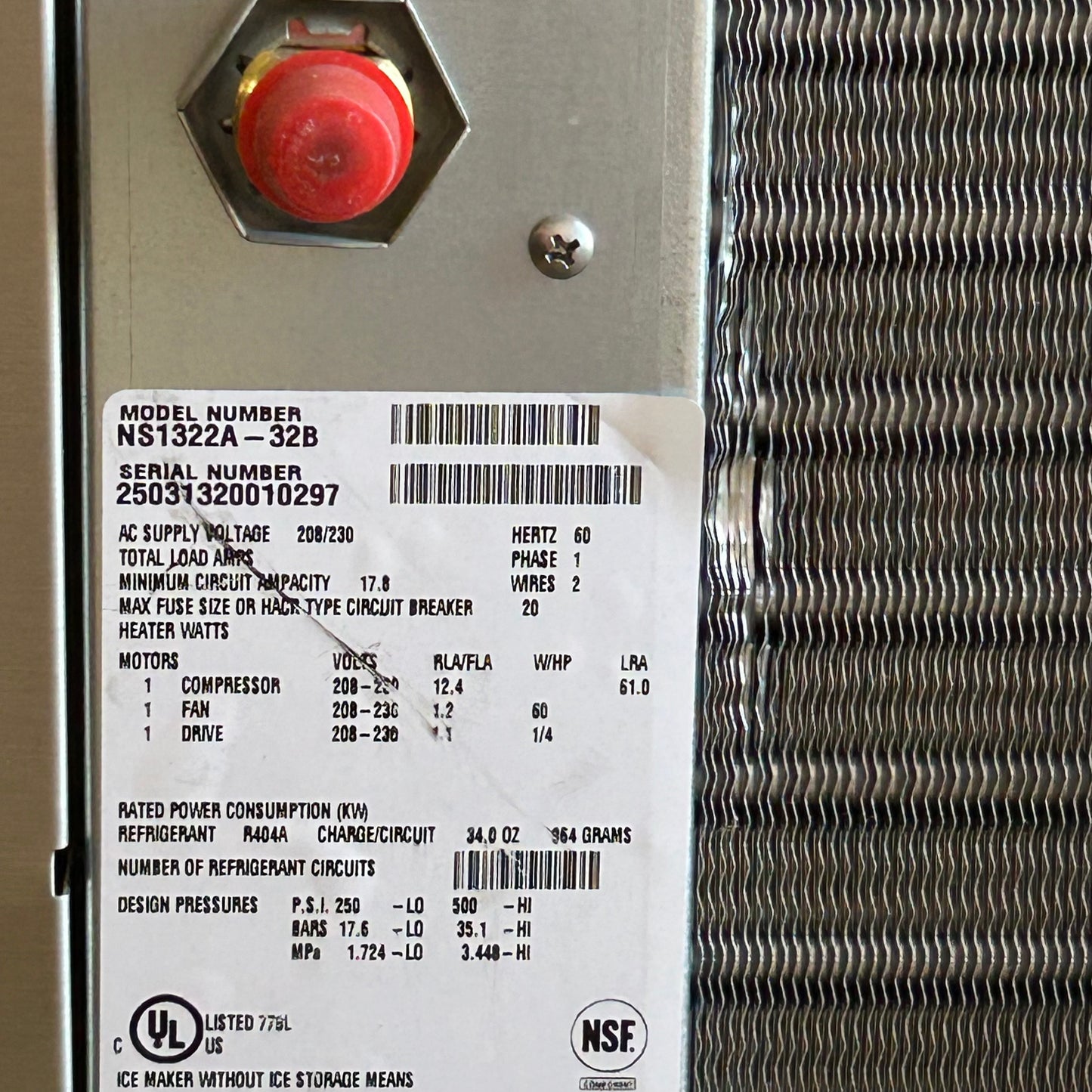 SCOTSMAN Prodigy Plus Nugget Style Ice Maker 27"x22.9"x24" NS1322A-32 (As-Is Damaged, See Images)