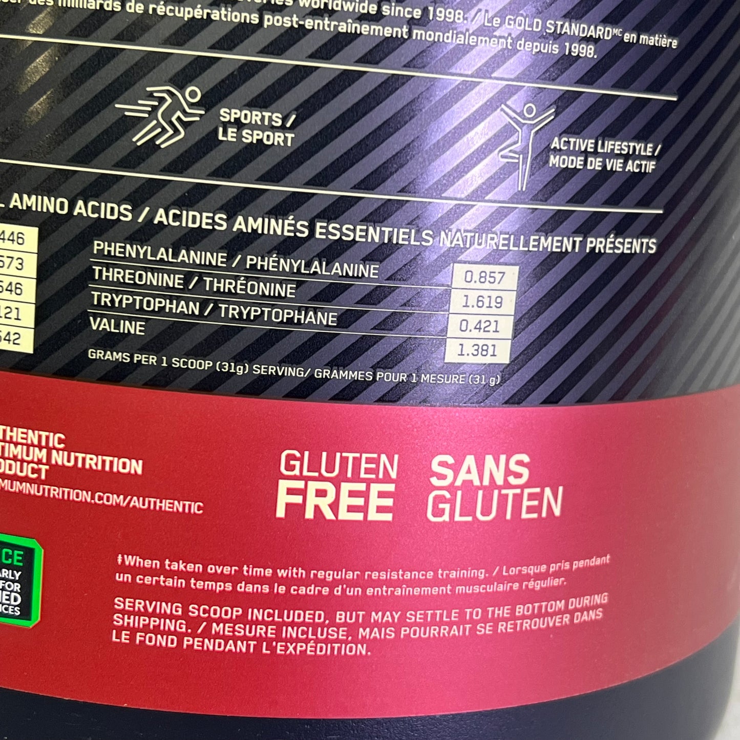 OPTIMUM NUTRITION 100% Whey Protein Powder Delicious Strawberry 4.98 lbs BB 01/27