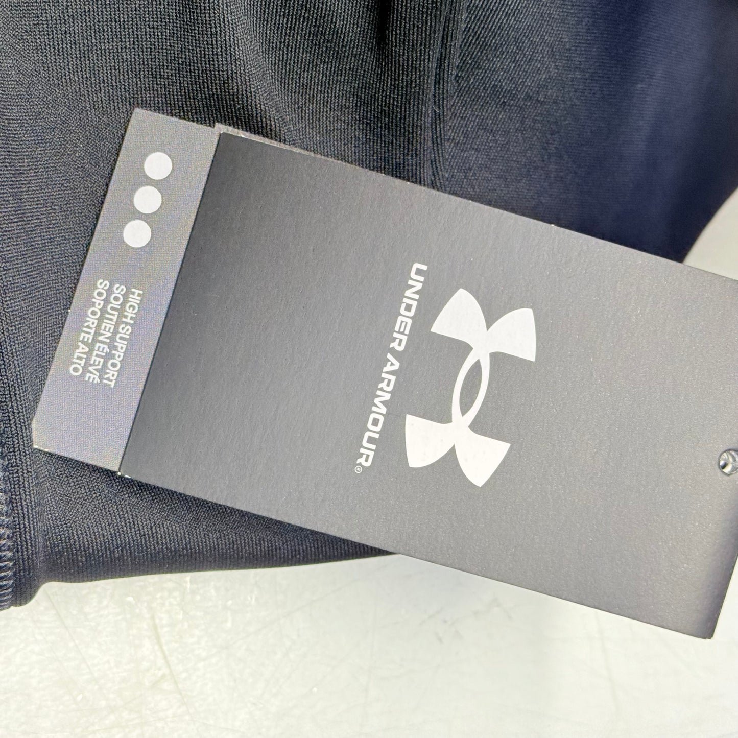 UNDER ARMOUR Infinity 2.0 High Sports Bra Fitted Women's Sz XL Cup(D-DD) Black