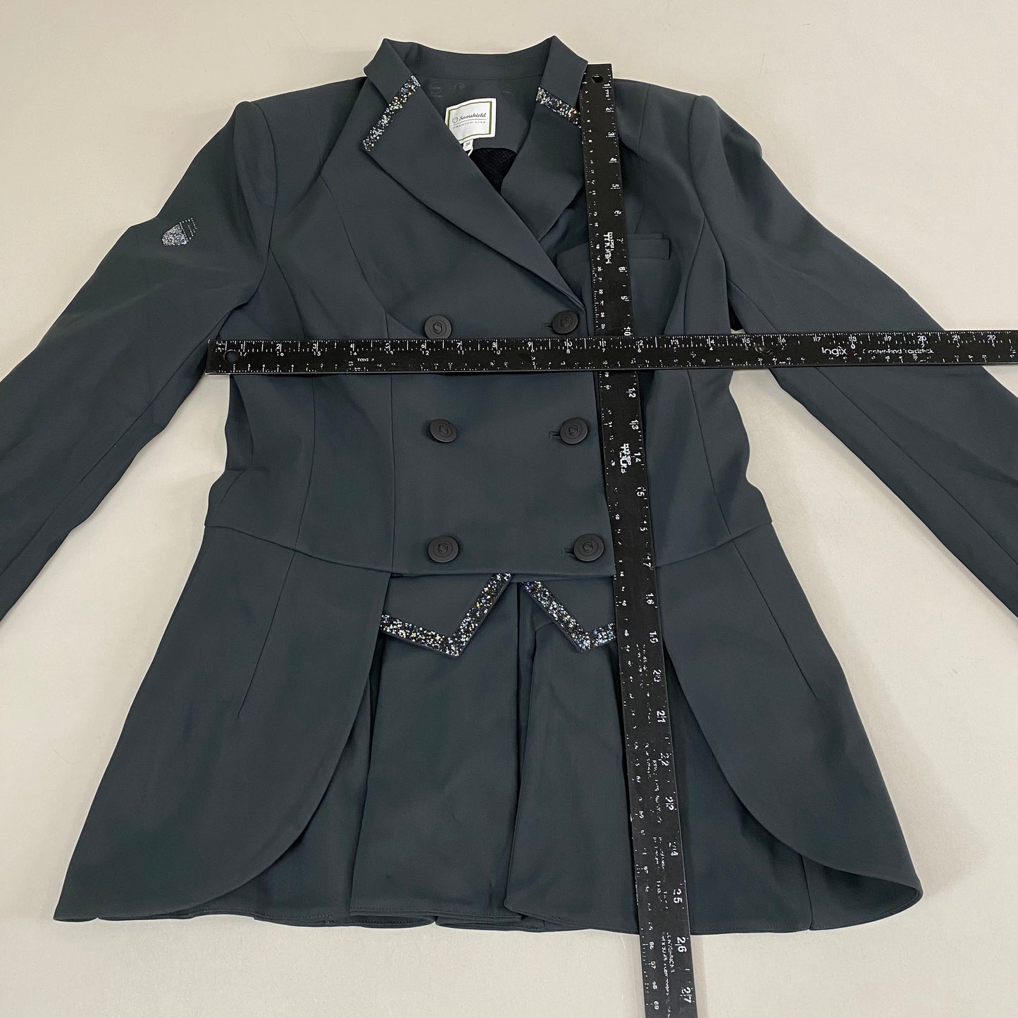 SAMSHIELD Short Frac Premium Equestrian Jacket Women's Sz US 6, UK 8, FR 36 Moonless Night