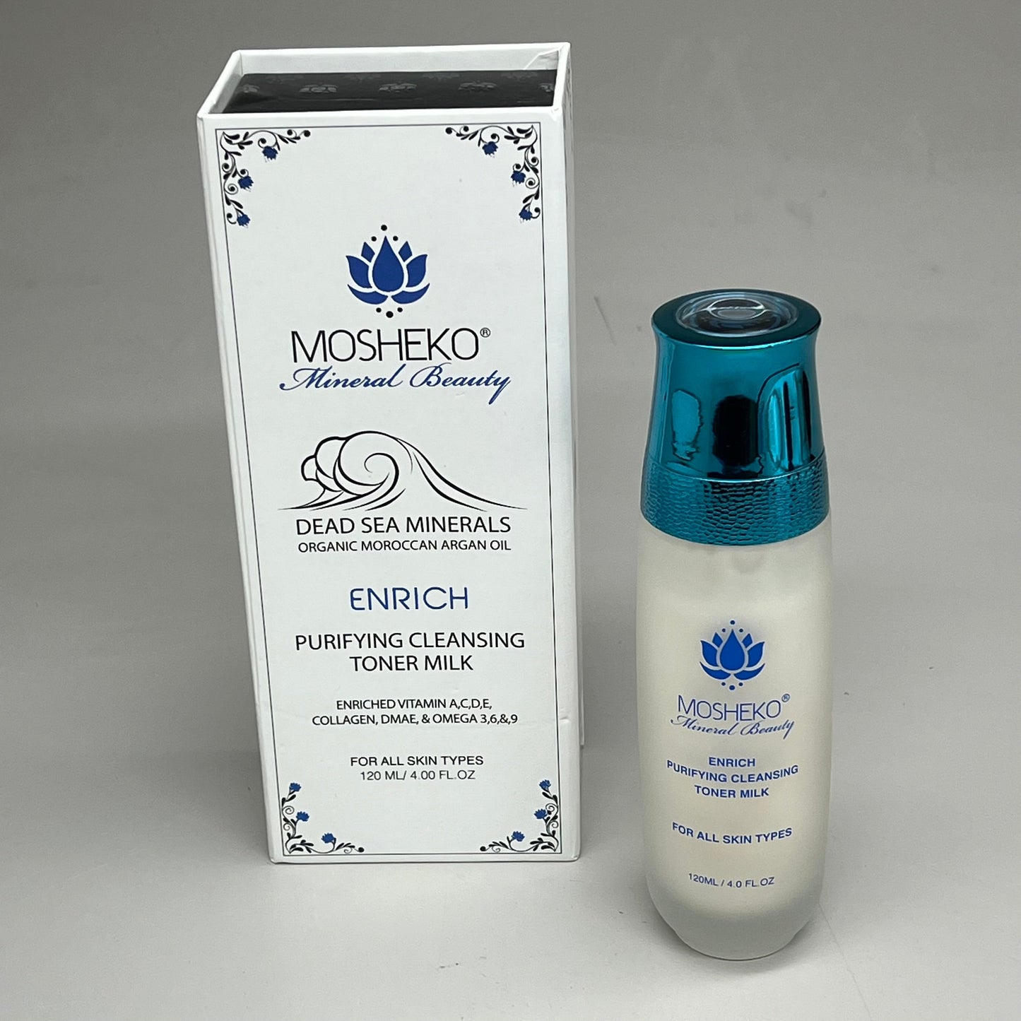 ZA@ MOSHEKO Dead Sea Minerals Enrich Purifying Cleansing Toner Milk 4.00 fl oz BB 24 Months After Opening A