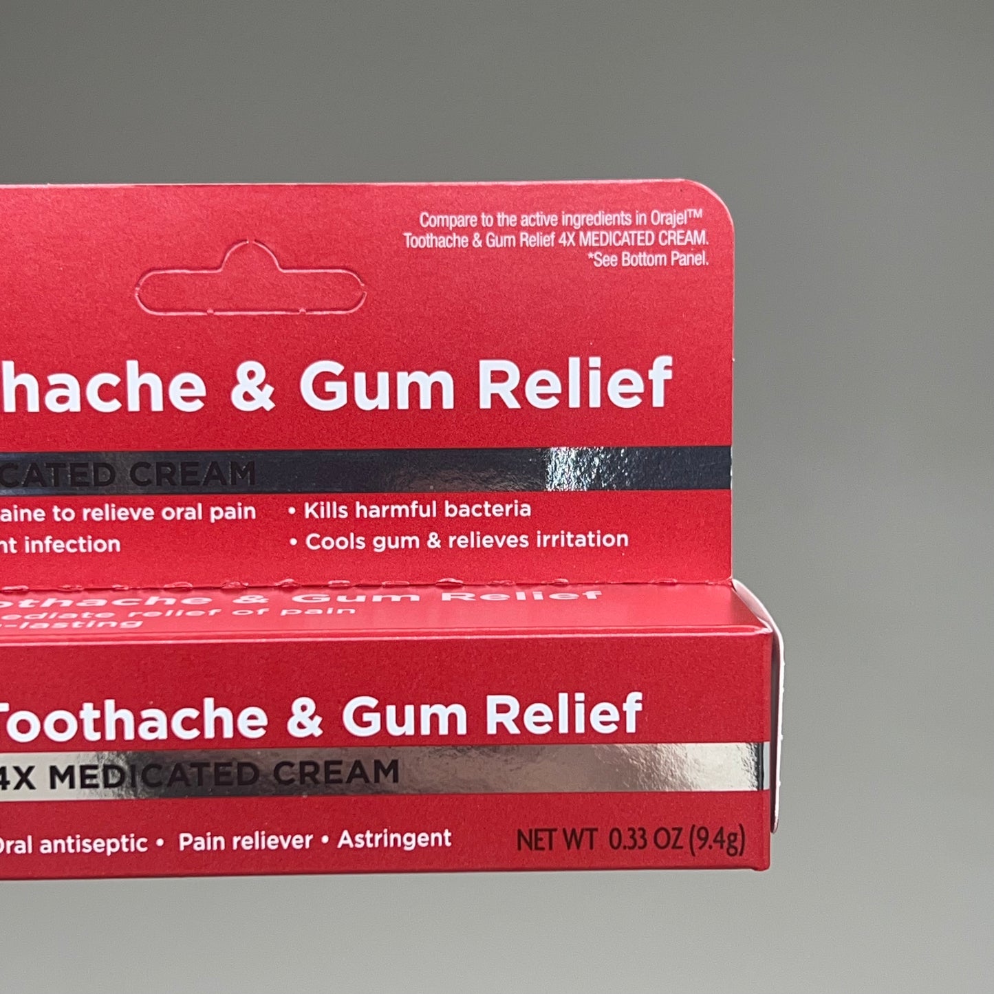 KROGER (2 PACK) Toothache & Gum Relief 4X Medicated Cream 0.33oz BB 04/26