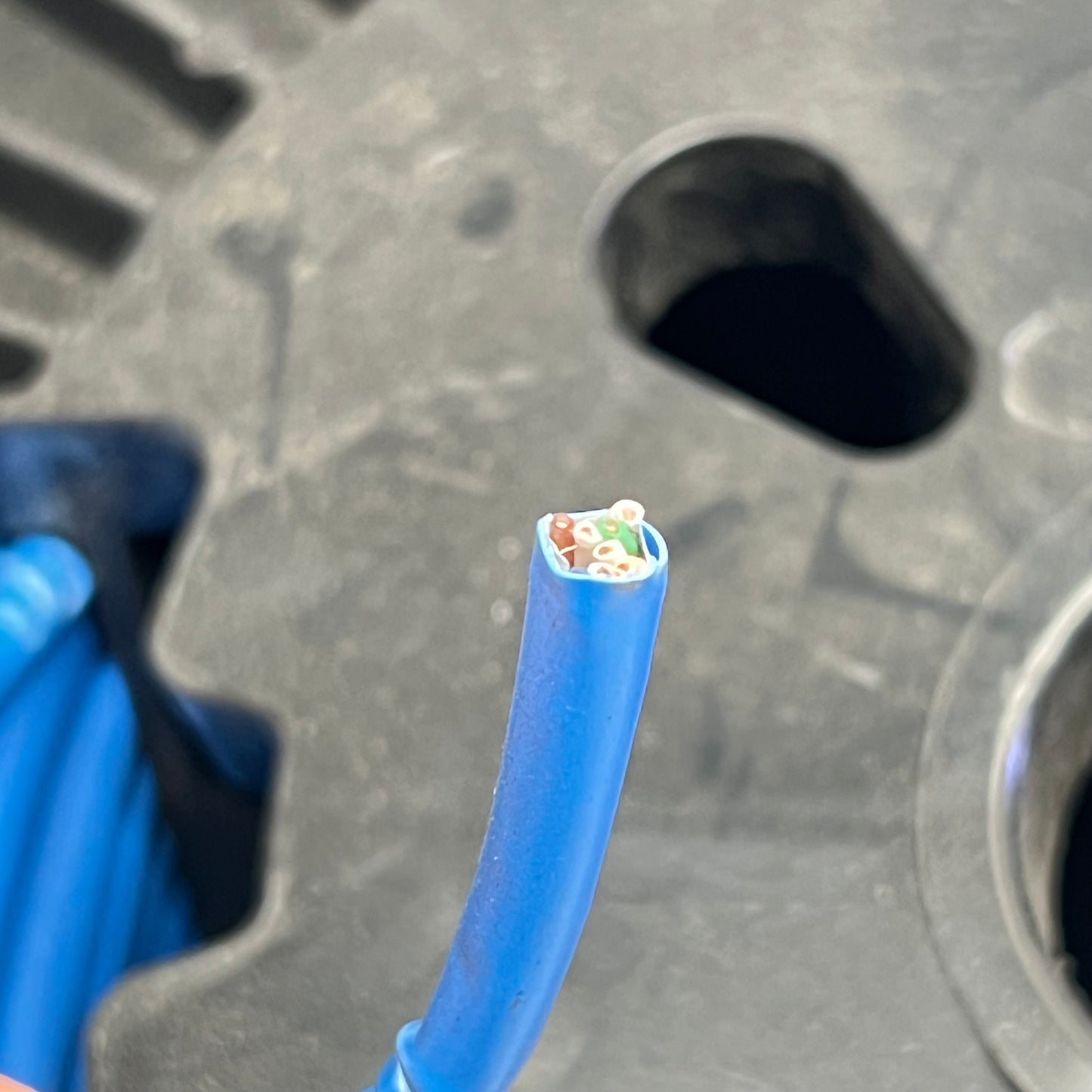 PRYSMIAN Genspeed Unshielded Solid Bc Cable CAT6A 23/4 1000'  Blue 7151819