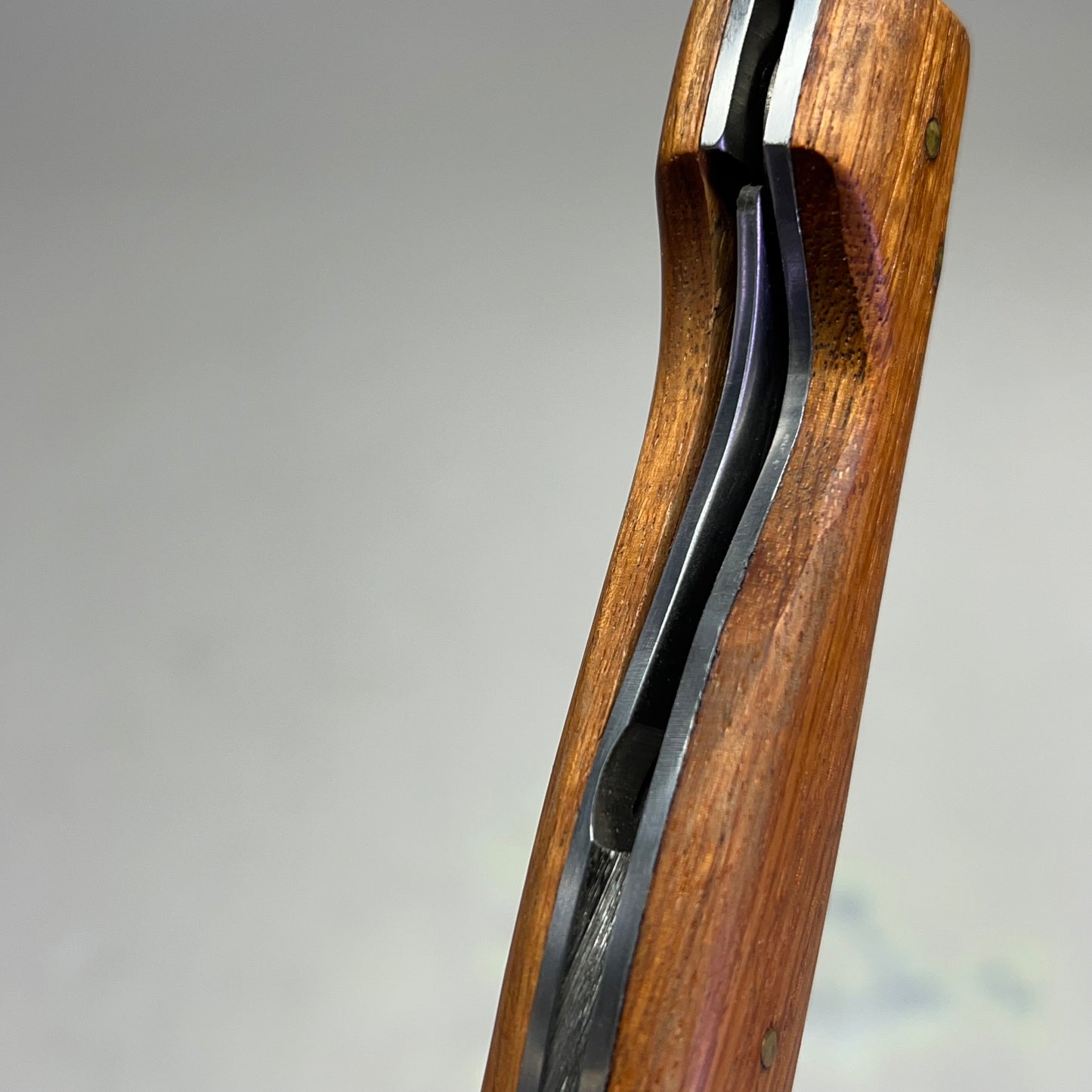 NORTH AMERICAN  Folding Fillet Knife W/ Case 14" Extended Brown Wood FMRFILET