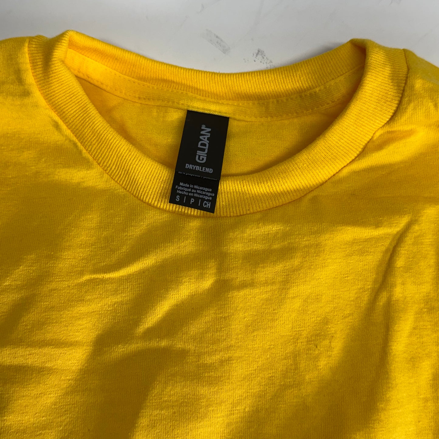ZA@ GILDEN (12 PACK) Unisex Heavy Cotton T-shirts Short Sleeve Unisex Sz S Yellow