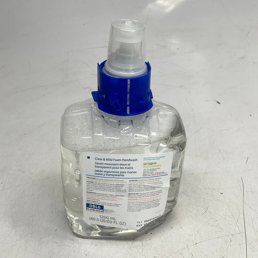 ZA@ BRIGHT SOLUTIONS  (2 PACK) Clear & Mild Foam Soap  1200ml BSL-GJCB6-6640-02 (As-is)