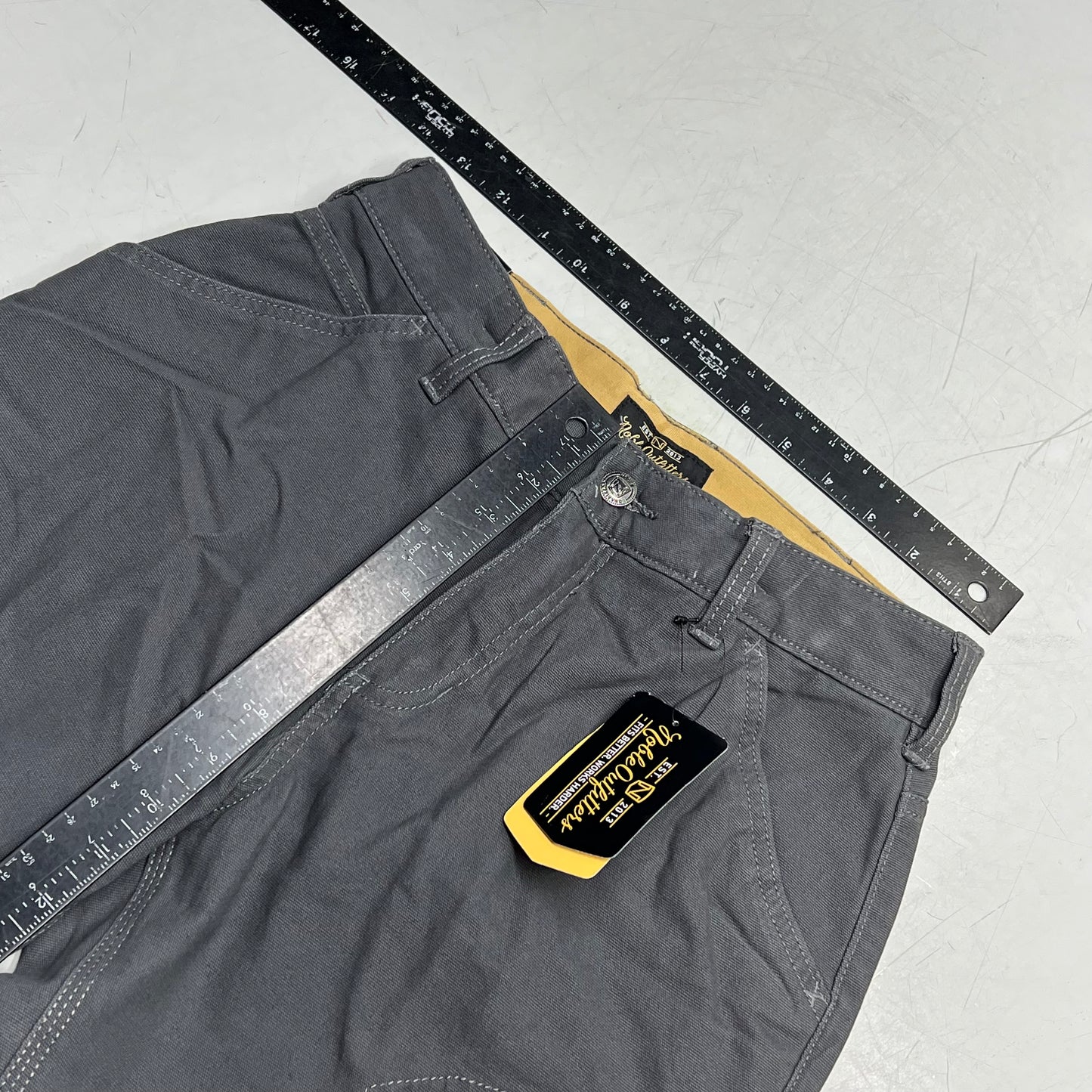 NOBLE OUTFITTERS Tug-Free Stretch Canvas Utility Pant Women's Sz 4 Asphalt 24036