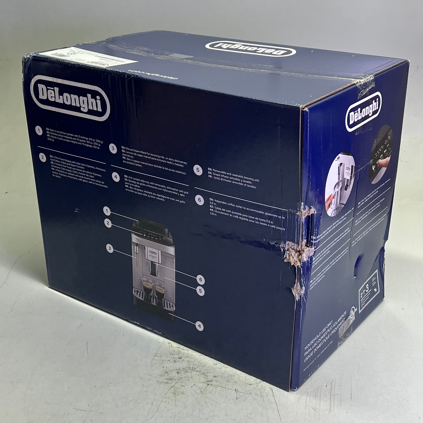 DELONGHI Magnifica Evo Super Automatic Espresso Machine Silver ECAM29034SB