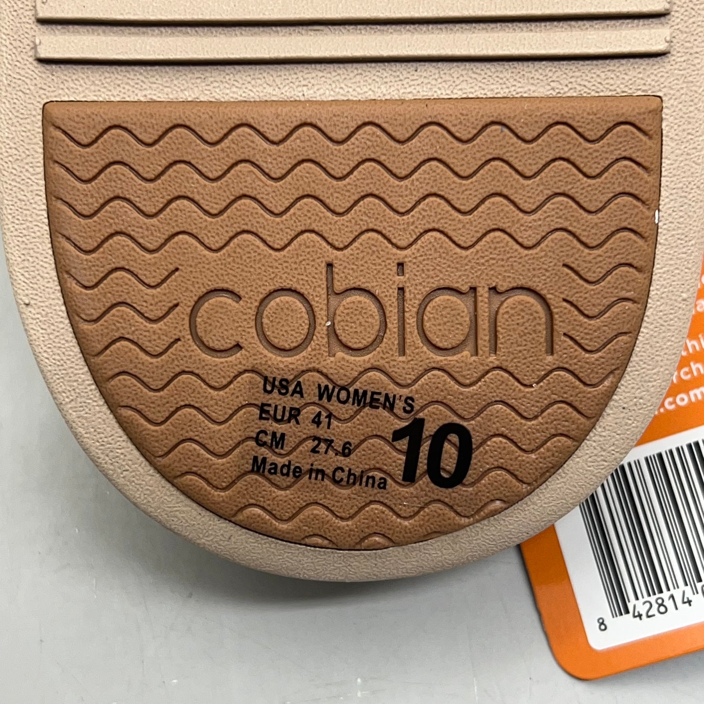 COBIAN Tolula Slide Enhanced Cushion Suede Strap Women's Sz 10 Tan TOL24-230-10