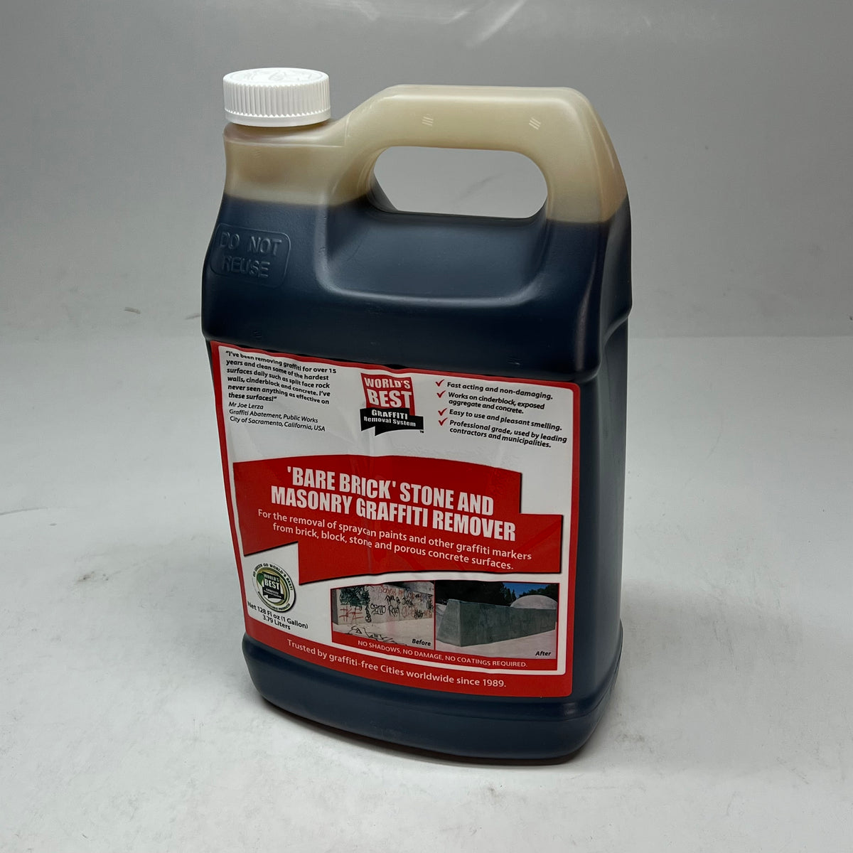 WORLDS BEST GRAFFITI REMOVAL (2 PACK) Bare Brick, Stone & Masonry Graffiti 1 Gal