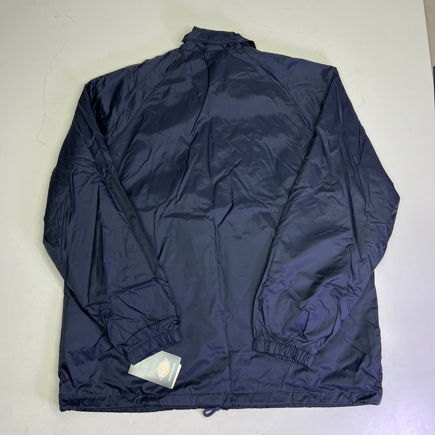 DICKIES Snap Front Nylon Jacket Water Resistant Men's Sz L Dark Navy 76242DN