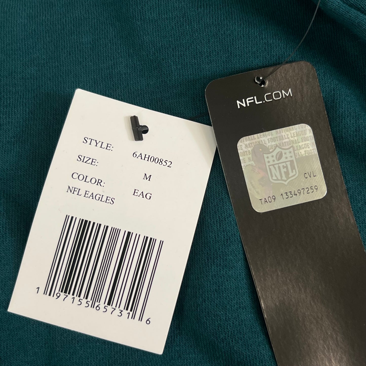 NFL (2 Piece) G-III Sports By Carl Banks Philadelphia Eagles T-Shirt & Full-Zip Hoodie Set Men's Sz M Black/ Green