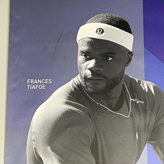 YONEX Hangable Percept Long Vinyl Banner Tiafoe & Yastremska 24"w x 6'