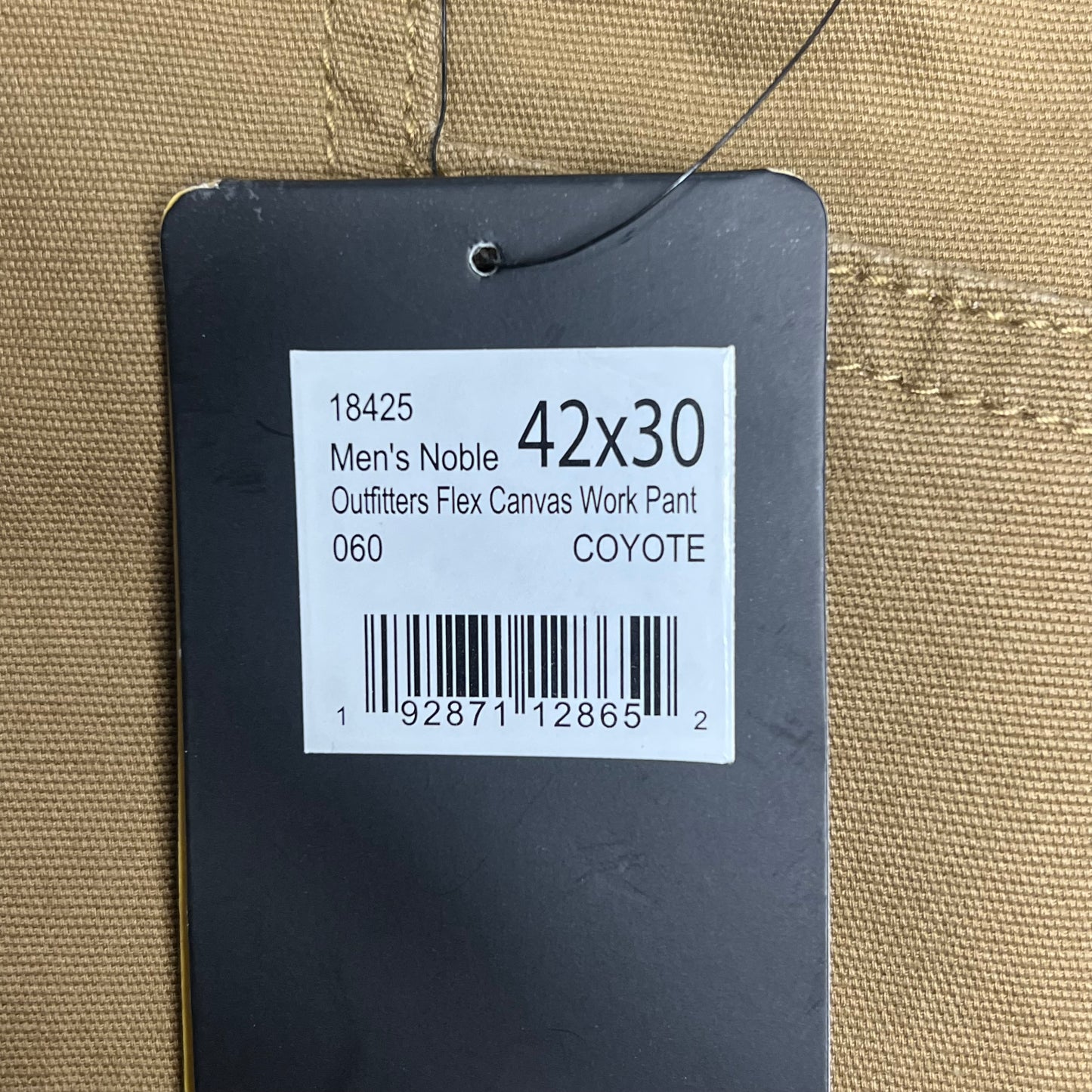 NOBLE OUTFITTERS Flex Stretch Canvas Work Pant Men's Sz 42x30 Coyote 18425