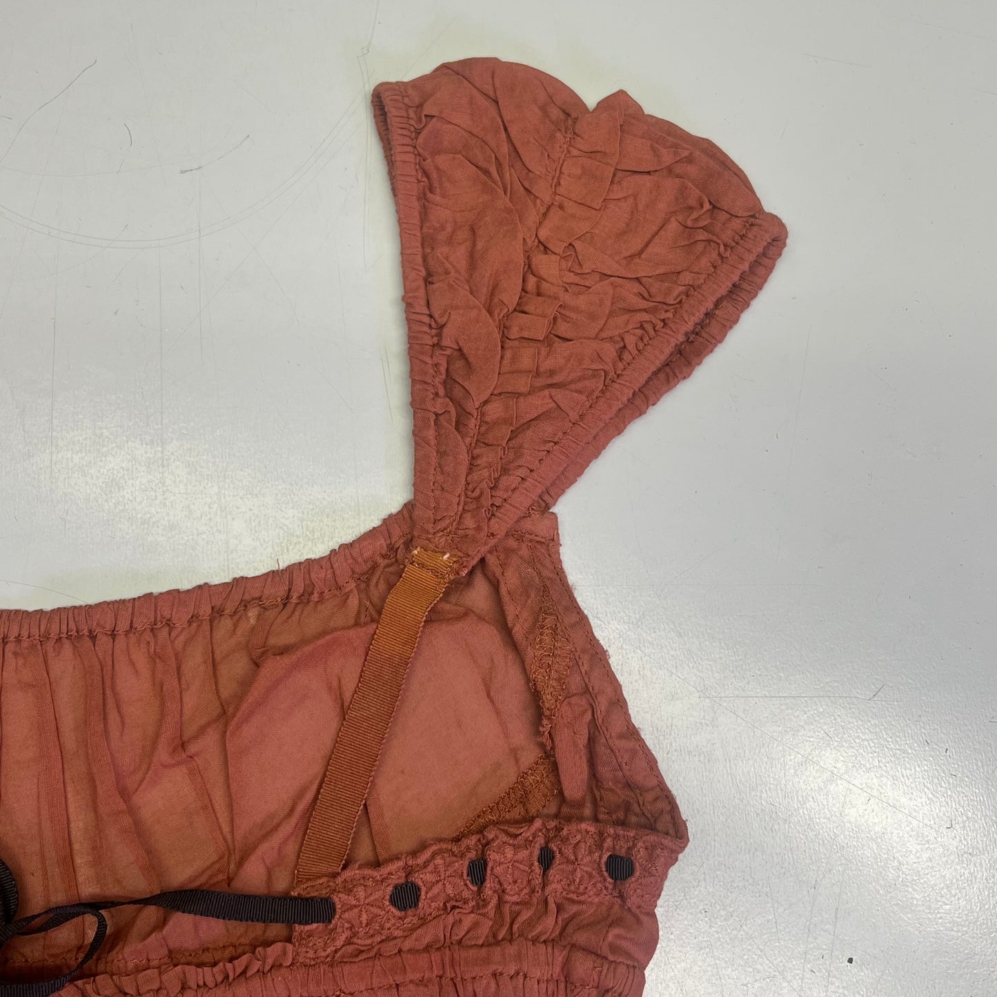 FREE PEOPLE Linen Textile Sweet On Your Crop Women's Sz S Maple Syrup 96849898