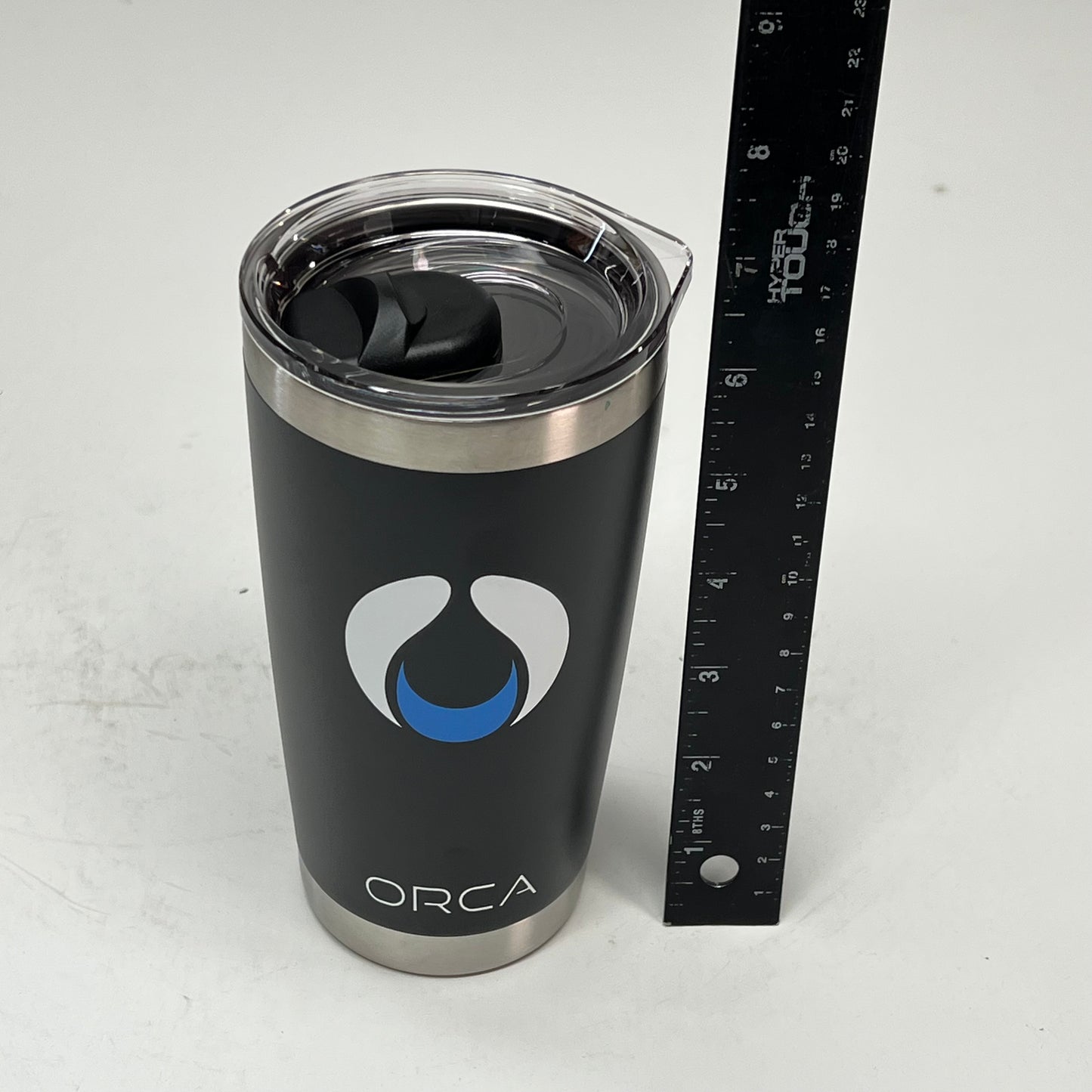ZA@ ORCA PLUNGE Hot & Cold Beverage Tumbler W/ Logo 20oz Black (As-Is)
