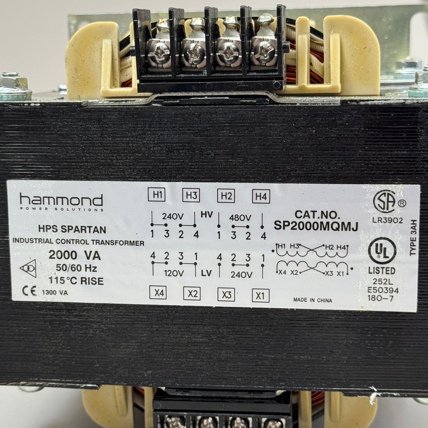 HAMMOND HPS Spartan Industrial Open-Style Control Transformer 2,000VA SP2000MQMJ