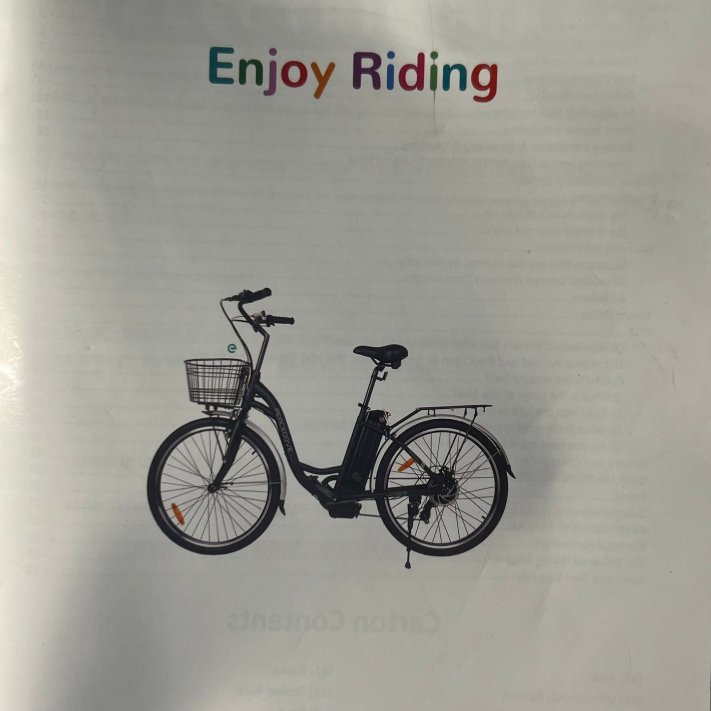 ZA@ ECOTRIC 36V Step-Thru Electric Bike, White NS-PEA26LED-W-E09 A