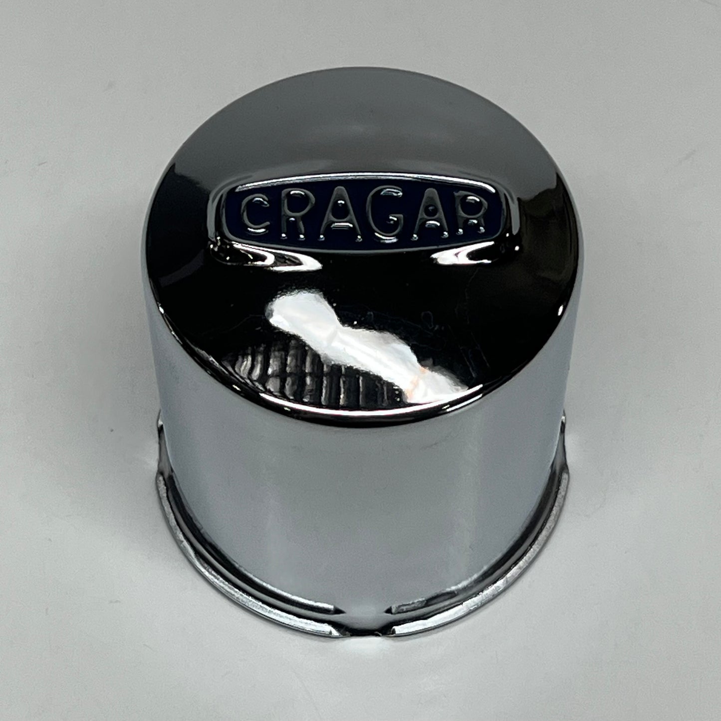 CRAGAR Metal Wheel Center Cap W/ Blue Logo 3.15" Chrome 29244-1