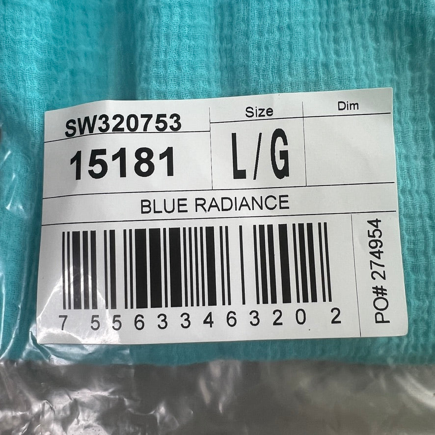 TOMMY BAHAMA Women's Lana Bay Gauze Top 3/4 Sleeve Blue Radiance Size L (New)
