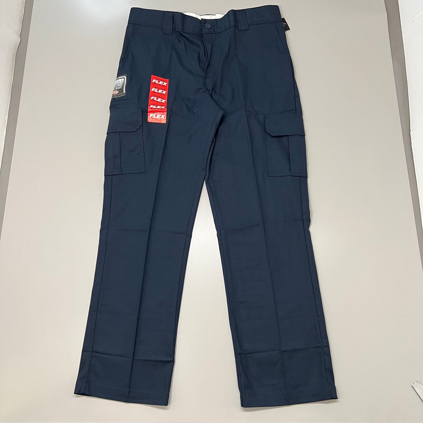 DICKIES Flex Regular Fit Cargo Straight Leg Pant Men's 36X32 Dark Navy WP595DN