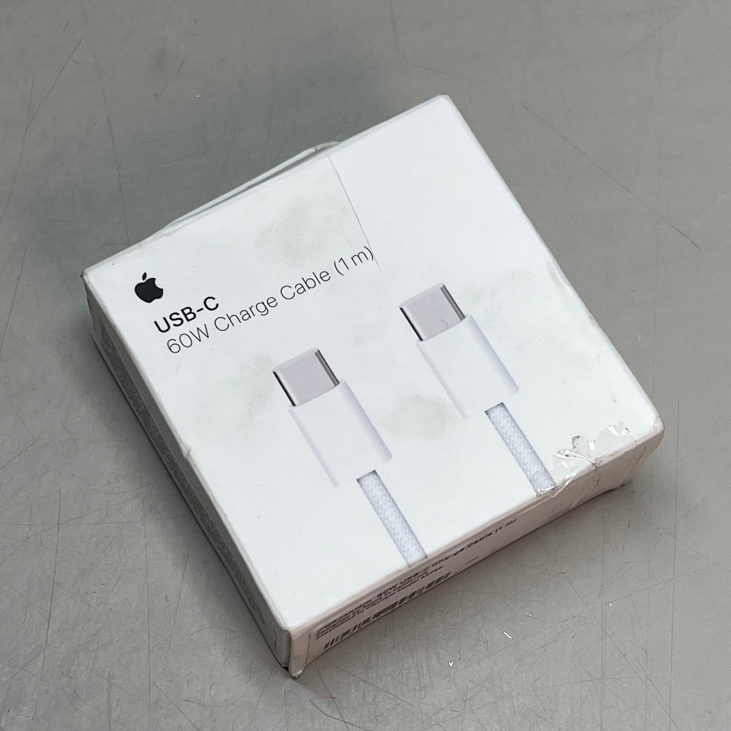 APPLE USB-C Woven Charging Cable 60 Watts (1M) White MQKJ3AM/A (Return)