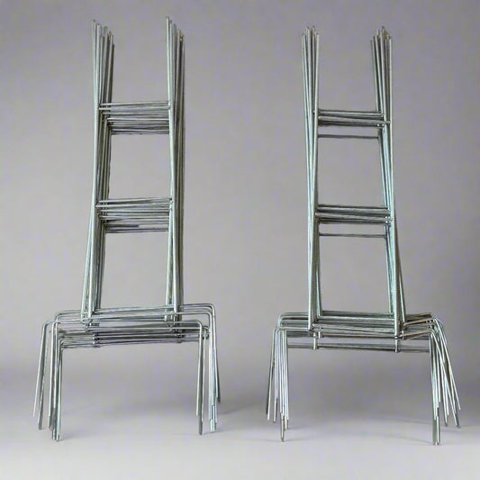 STEP STAKE (25 PACK) U-TOP Yard Sign Step Stake 1/4" B x 5 1/2" x 30" Grey