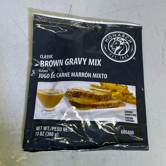 ZA@ MONARCH  (6 PACK) Classic Gravy Mix 13 oz 07/29/25