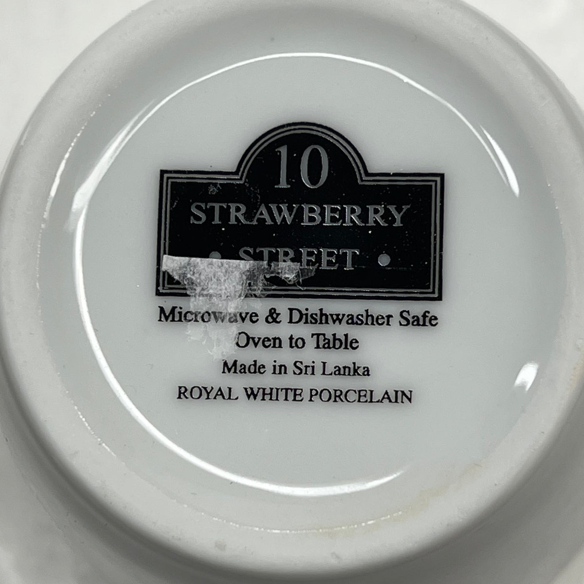 10 STRAWBERRY STREET (6 PACK) Java Barrel Mugs Porcelain Construction 10oz White