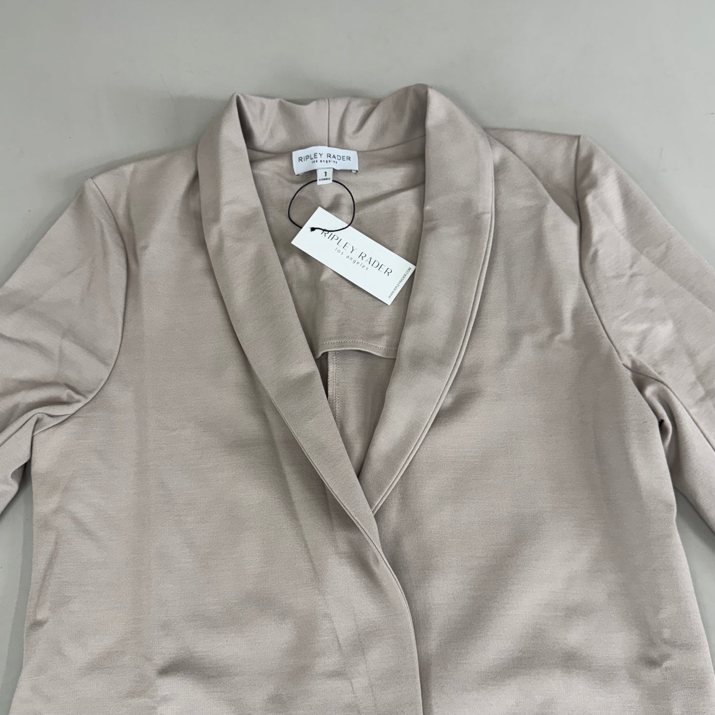 RIPLEY RADER Limited Edition Ponte Knit Smoking Jacket Women's XS Clay 1325-CY1
