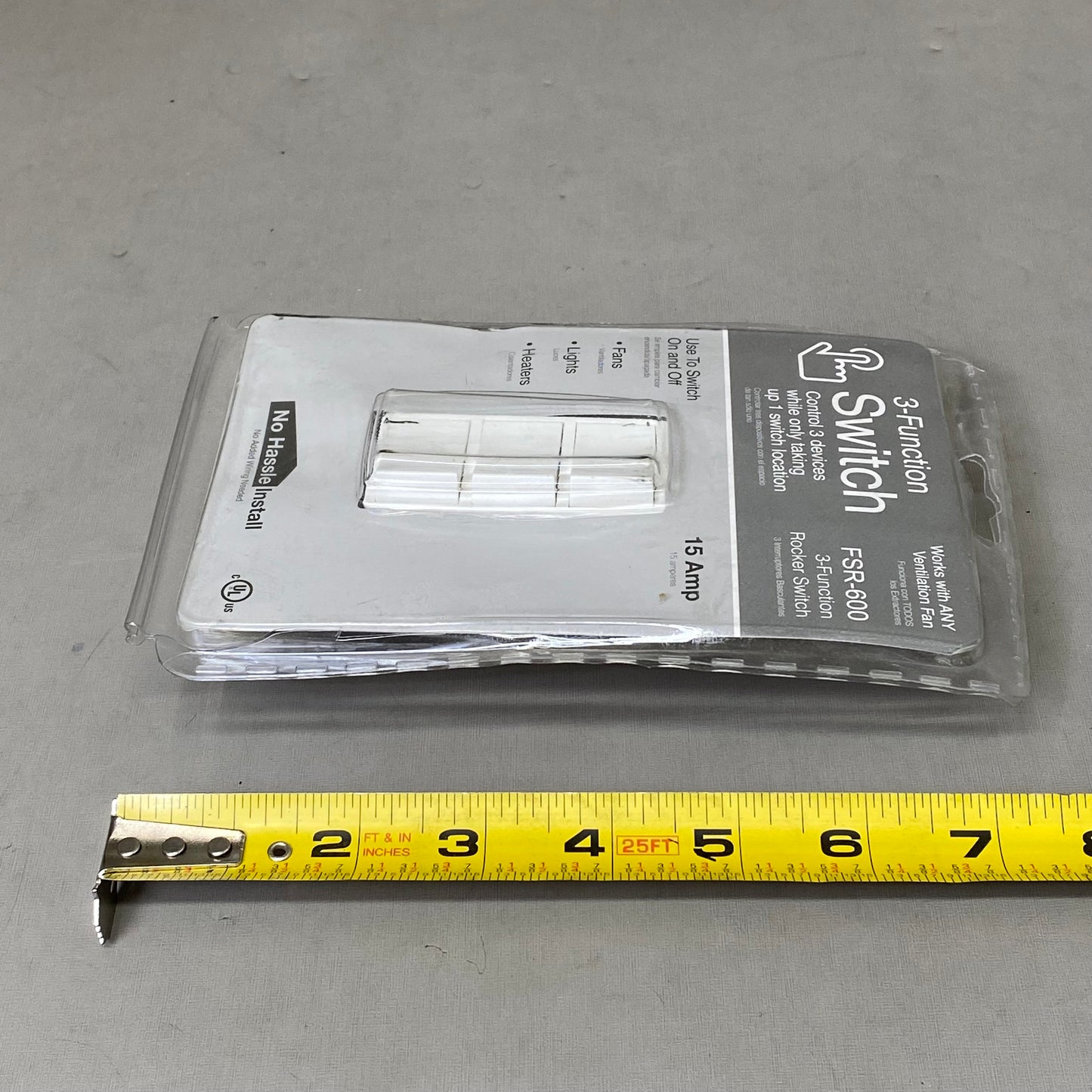 ALL EXHAUST VENTILATION FANS 3-Function Rocker Switch White FSR-600-W7