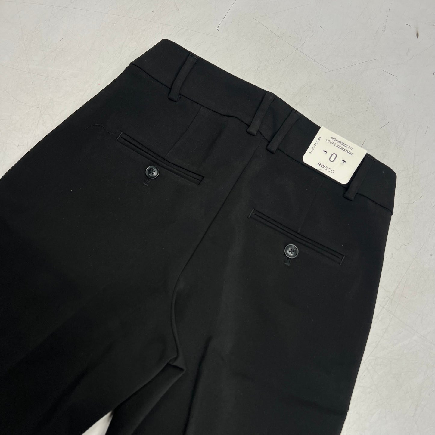 RW & CO Mid-rise Long Slim-leg Signature Fit Pant Women's Sz 0 Black 489209