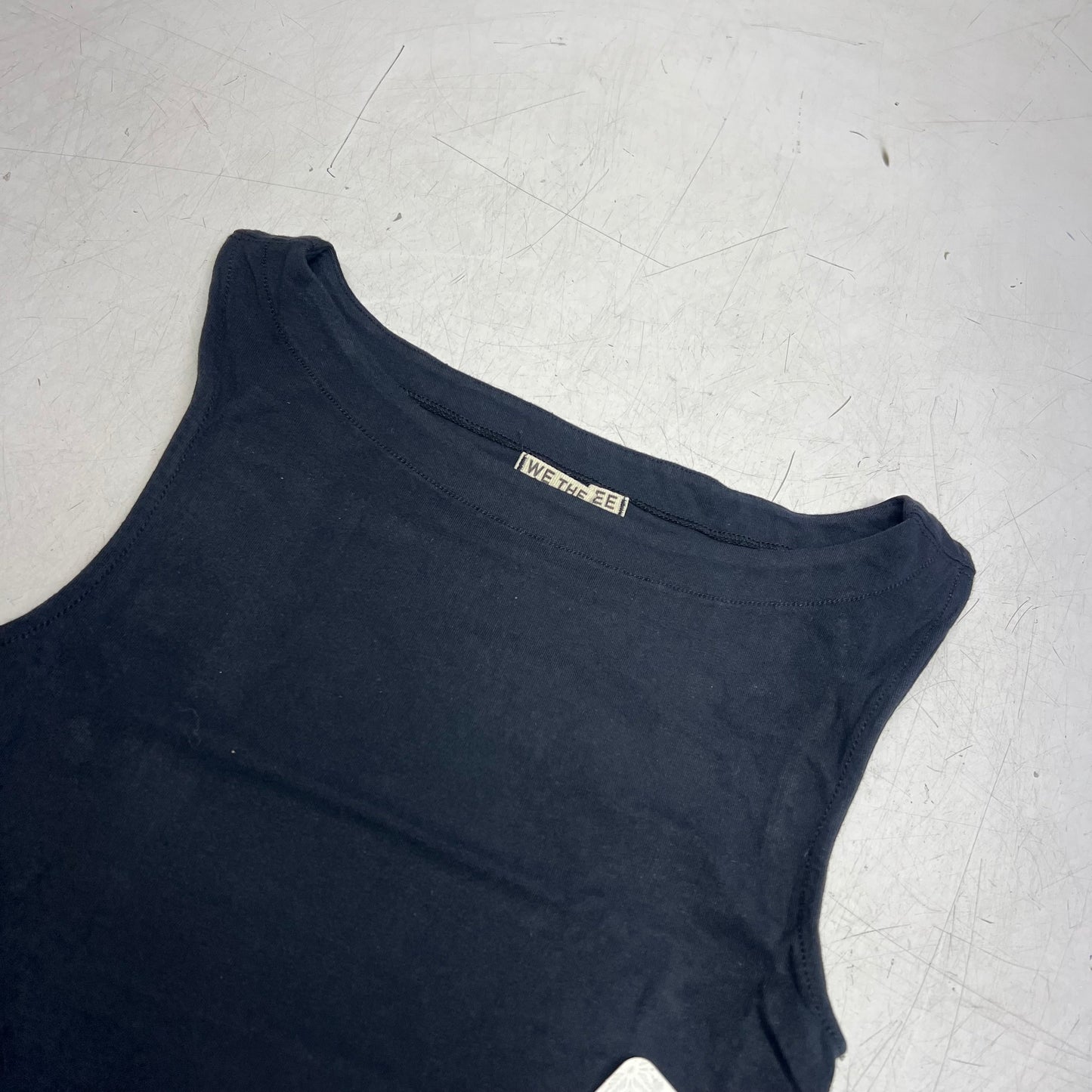 FREE PEOPLE We the Free Iconic Tank Boat Neckline Women's Sz S Black OB2441195