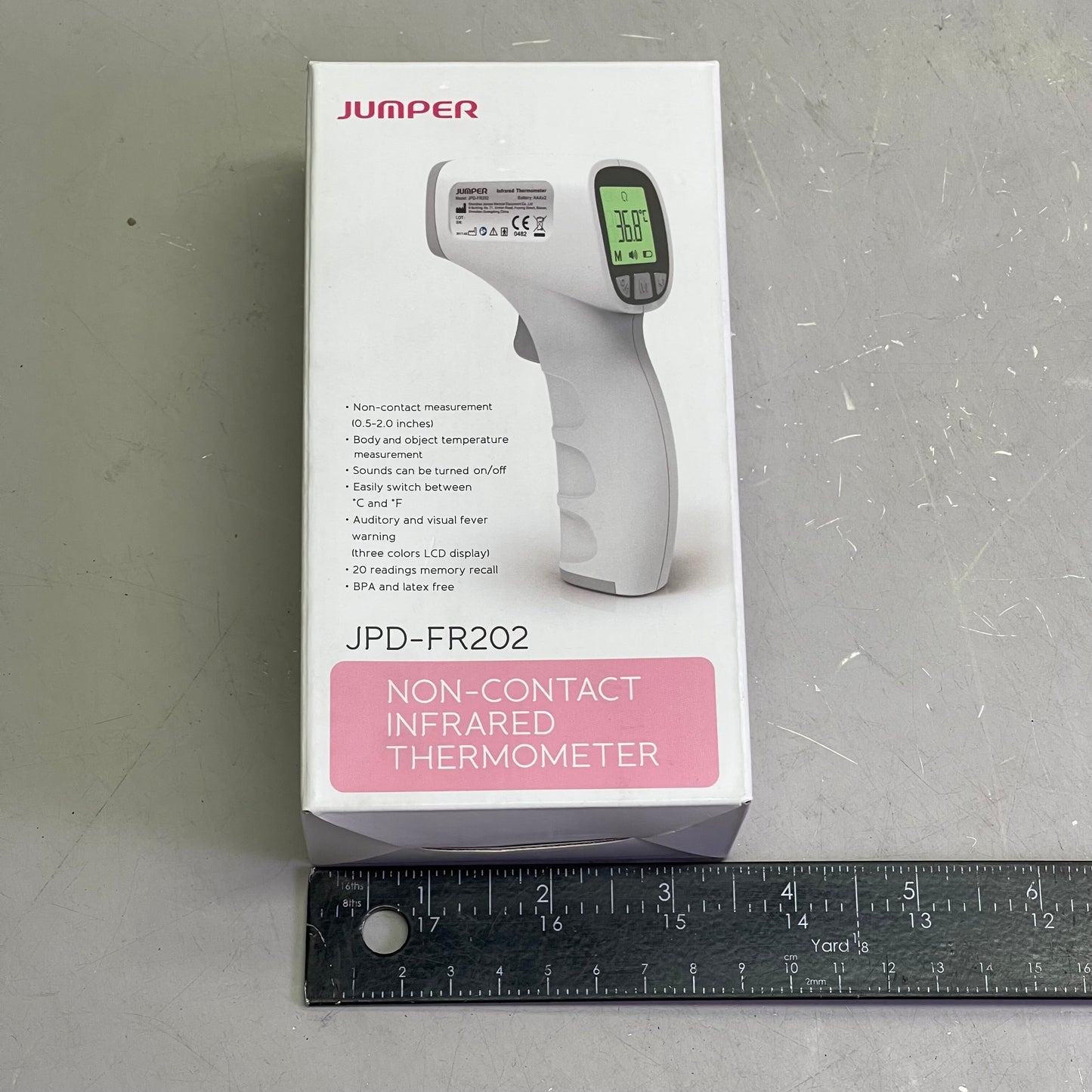 ZA@ JUMPER Non-Contact Infrared Thermometer For Humans & Objects *USA SELLER* JPD-FR202 D