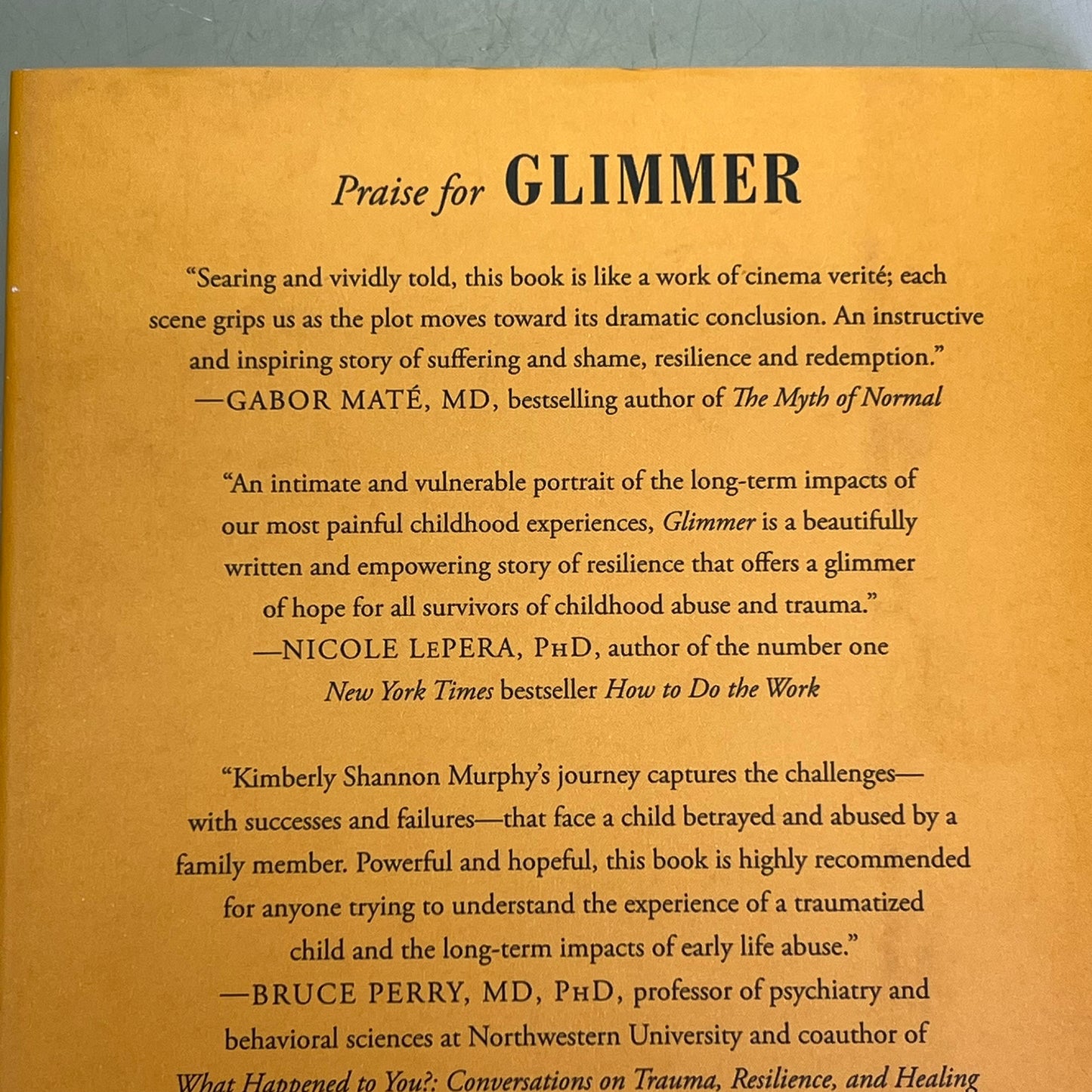 GLIMMER A Child Abuse, Memoir & Women's Biography By Kimberly Shannon Murphy