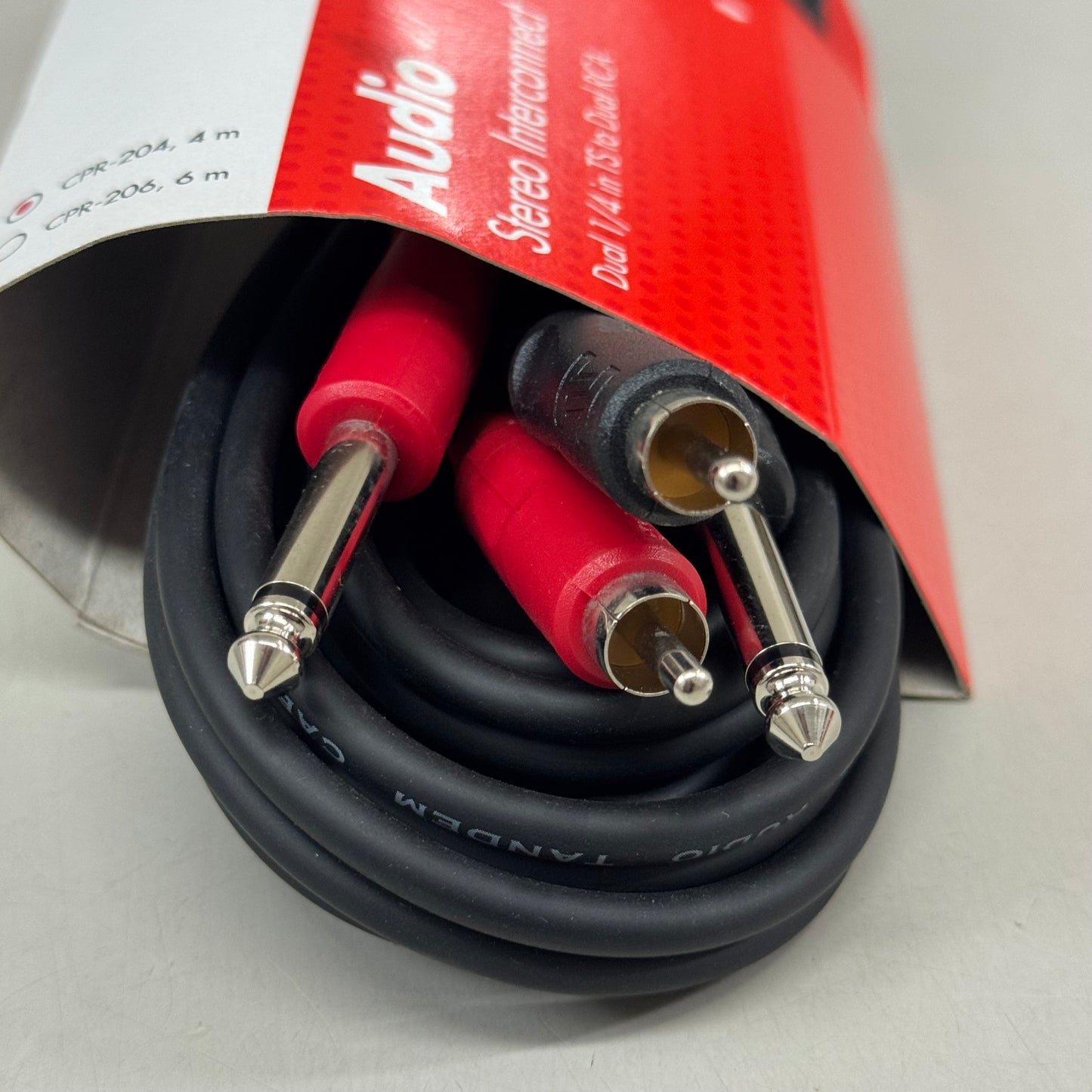 HOSA TECHNOLOGY Stereo Interconnect Dual 1/4" TS To Dual RCA Cables 4M Black CPR-204