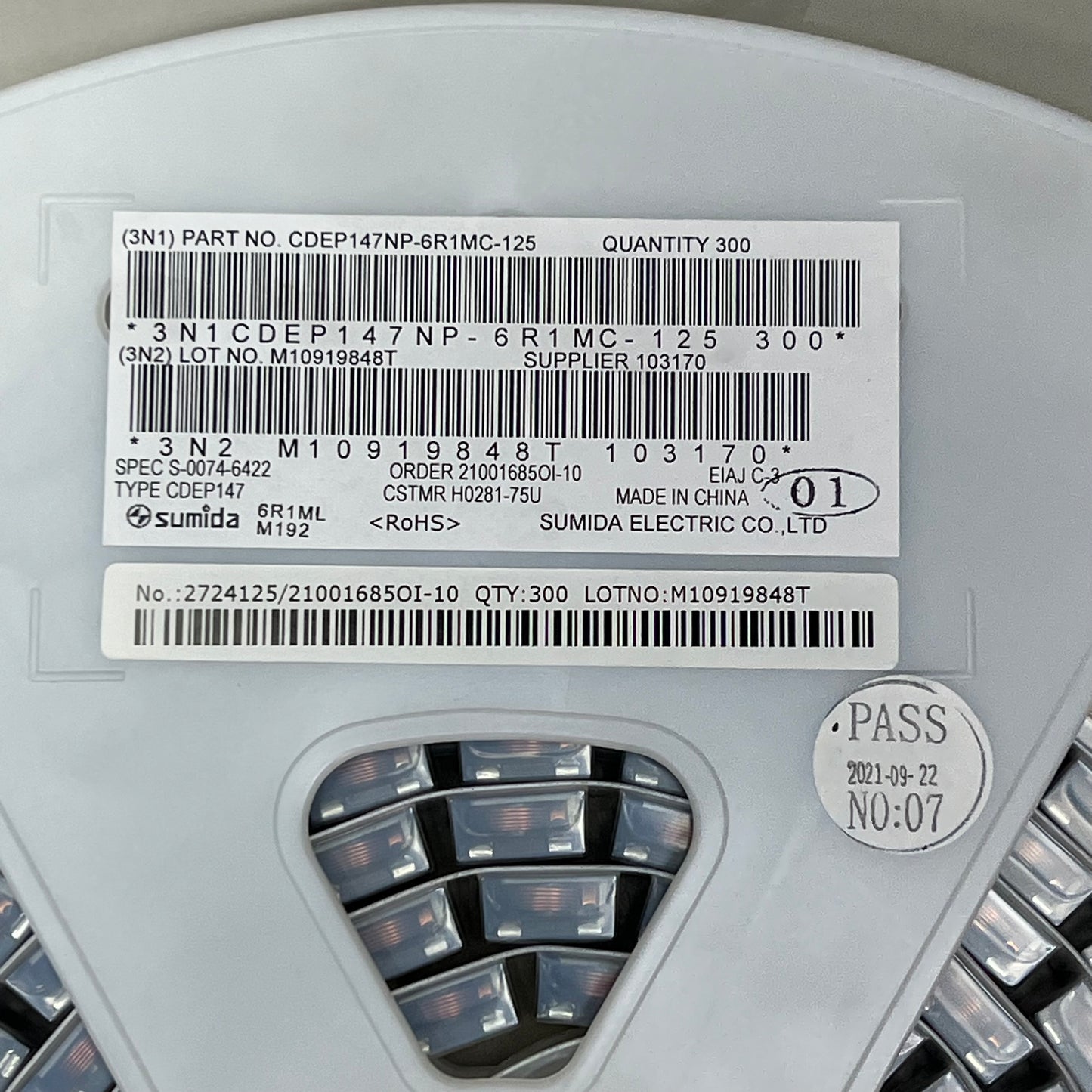 SUMIDA ELECTRIC (300 ROLL) Power Inductors 6R1ML M192 CDEP147NP-6R1MC-125